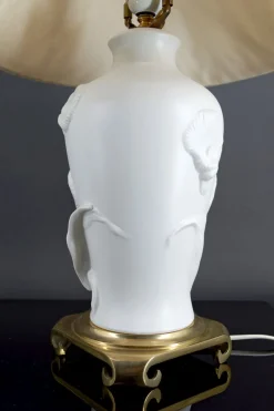 Best Pamono Calla Lily Lamp in Biscuit Porcelain by Nicholas Berbenczy for Franklin Mint, USA, 1986