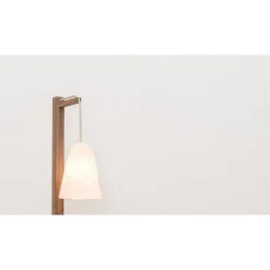 New Pamono Campanula Floor Lamp in Natural Oak and Porcelain by Frau Caze