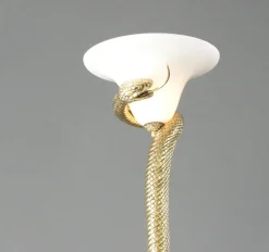 Outlet Pamono Cast Bronze Snake Floor Lamp by Edgar Brandt, 1920s