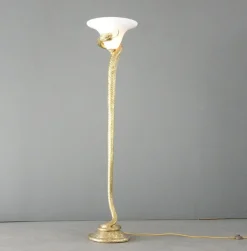 Outlet Pamono Cast Bronze Snake Floor Lamp by Edgar Brandt, 1920s