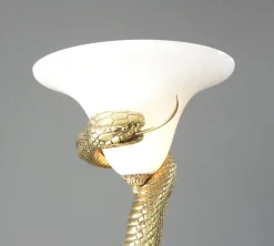 Outlet Pamono Cast Bronze Snake Floor Lamp by Edgar Brandt, 1920s
