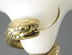 Outlet Pamono Cast Bronze Snake Floor Lamp by Edgar Brandt, 1920s