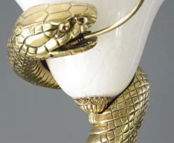 Outlet Pamono Cast Bronze Snake Floor Lamp by Edgar Brandt, 1920s