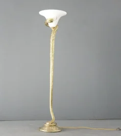 Outlet Pamono Cast Bronze Snake Floor Lamp by Edgar Brandt, 1920s