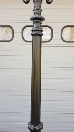 Discount Pamono Cast Iron Lamp Post Doetinchem with Round Copper Lantern