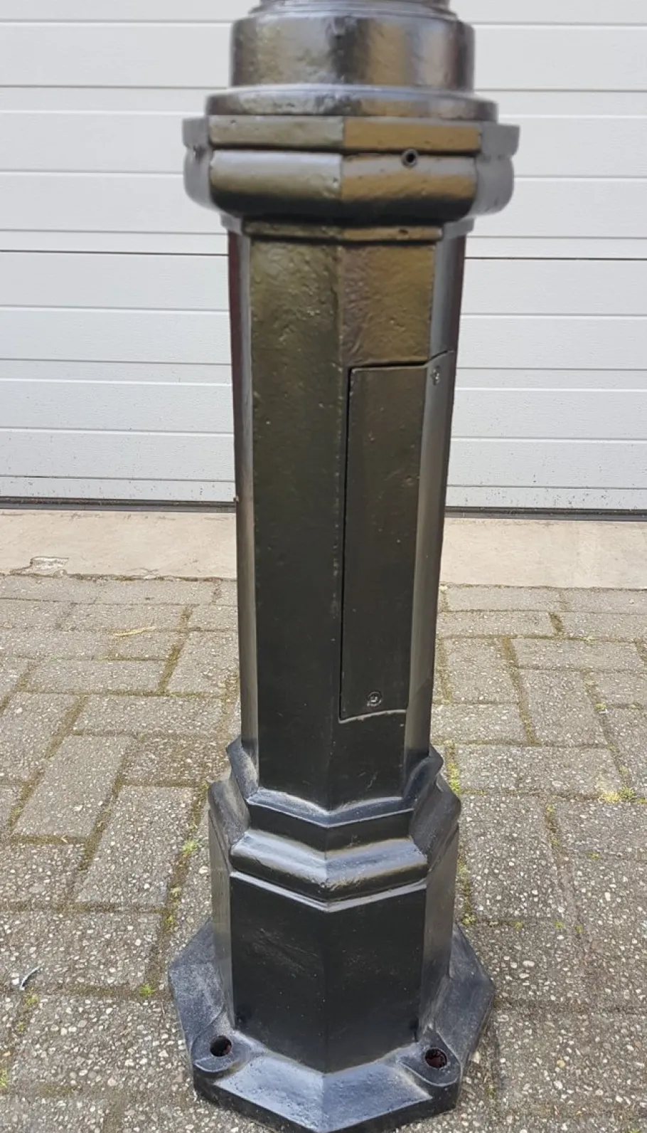 Discount Pamono Cast Iron Lamp Post Doetinchem with Round Copper Lantern