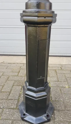 Outlet Pamono Cast Iron Lamp Post Doetinchem with Copper Square Lantern