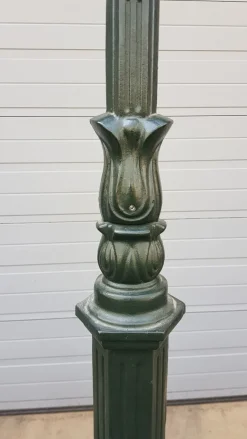 Hot Pamono Cast Iron Lamp Post M2 with Cast Iron Hexagon Lantern