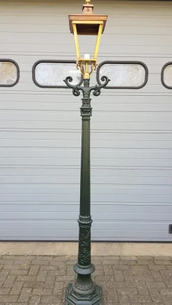 Sale Pamono Cast Iron Lamp Post Romantica with Square Copper Lantern