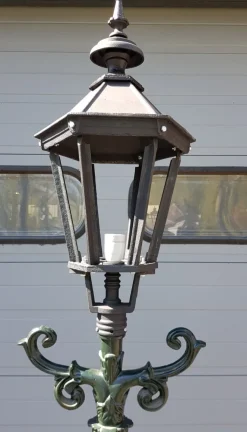 Hot Pamono Cast Iron Lamp Post Rotterdammer with Hexagon Cast Iron Lantern