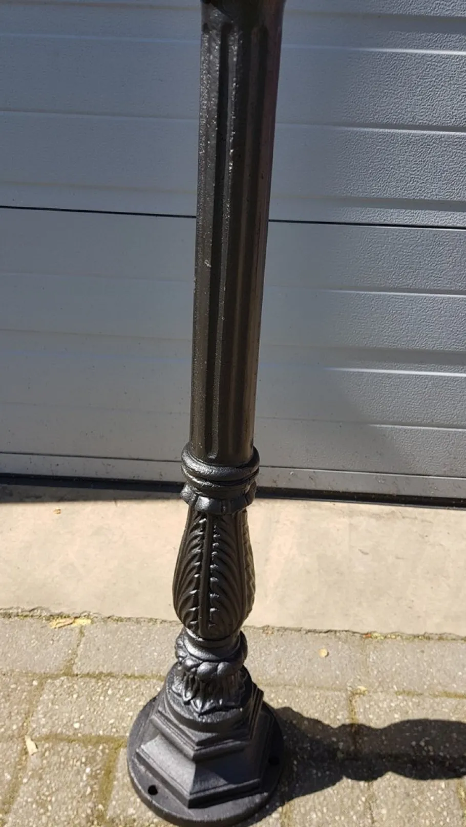Pamono Cast Iron Lamp Post with Hexagon Cast Iron Lantern