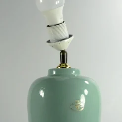 Best Pamono Celadon Ceramic Table Lamp from Velsen Keramiek, 1980s