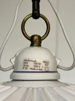 Best Pamono Ceramic and Brass Ceiling Lamp by Aldo Bernardi, Italy, 1990s