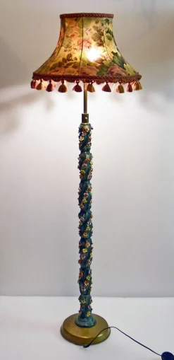 Best Pamono Ceramic Floor Lamp, 1950s