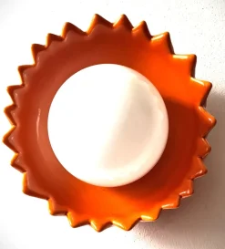 Best Pamono Ceramic Flower Wall Lamp, 1960s