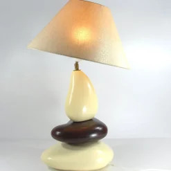 Best Pamono Ceramic Pebble Table Lamp by François Chatain, France, 1990s