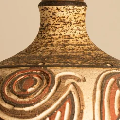 Clearance Pamono Ceramic Pendant Flared Bowl with Pattern, Denmark, 1960s