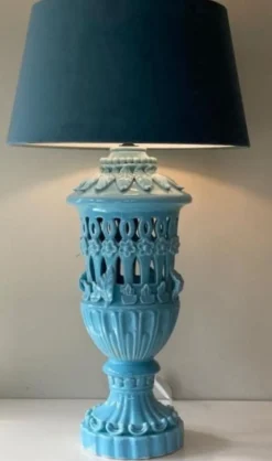 Best Pamono Ceramic Table Lamp in Floral Design by Famous Bondia Manises, 1950s