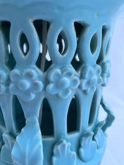 Best Pamono Ceramic Table Lamp in Floral Design by Famous Bondia Manises, 1950s