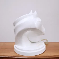 New Pamono Ceramic Table Lamp with Horse Head