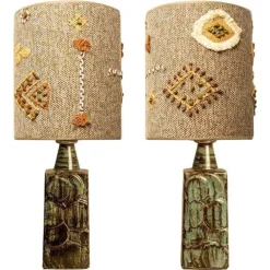 Clearance Pamono Ceramic Table Lamps attributed to Soholm, Denmark, 1960s, Set of 2