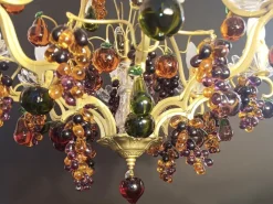 Best Pamono Chandelier 8 Lights with Glass Fruits
