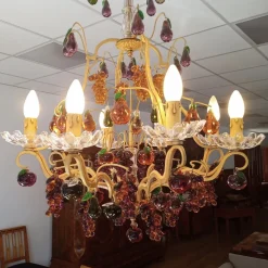 Best Pamono Chandelier 8 Lights with Glass Fruits