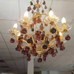 Best Pamono Chandelier 8 Lights with Glass Fruits