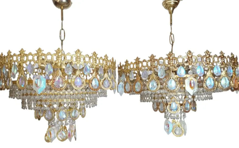 Best Pamono Chandeliers by Ernst Palme for Palwa, 1950s, Set of 2