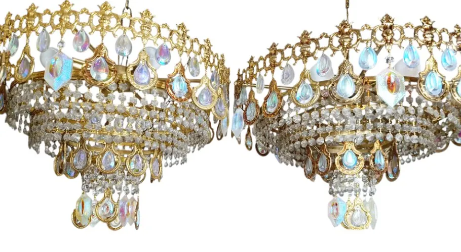 Best Pamono Chandeliers by Ernst Palme for Palwa, 1950s, Set of 2