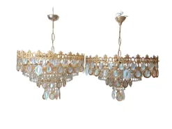 Best Pamono Chandeliers by Ernst Palme for Palwa, 1950s, Set of 2