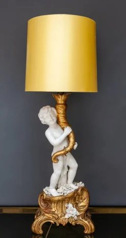 Outlet Pamono Cherub Floor Lamp from Capodimonte, 1967