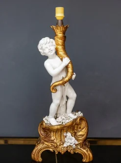 Outlet Pamono Cherub Floor Lamp from Capodimonte, 1967