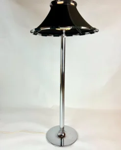 Discount Pamono Chrome and Black Fabric Floor Lamp by Anna Ehrner for Ateljé Lyktan