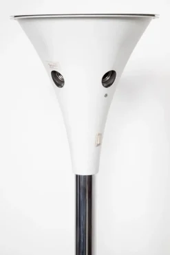 Outlet Pamono Chrome and Linen Floor Lamp from Staff Leuchten, Germany