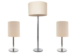 Outlet Pamono Chrome and Linen Floor Lamp from Staff Leuchten, Germany