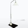 Online Pamono Chrome Floor Lamp with Glass Shade, 1960s