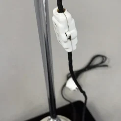 Online Pamono Chrome Floor Lamp with Glass Shade, 1960s