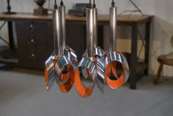 Clearance Pamono Chrome Metal Cascade Pendant Light from Massive Lighting, 1960s