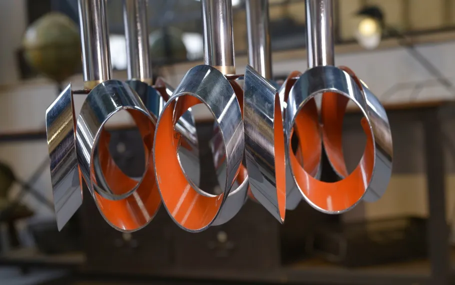 Clearance Pamono Chrome Metal Cascade Pendant Light from Massive Lighting, 1960s