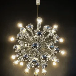 Best Pamono Chrome Sputnik Ceiling Lamp attributed to Cosack, 1970s