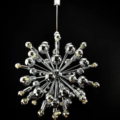 Best Pamono Chrome Sputnik Ceiling Lamp attributed to Cosack, 1970s