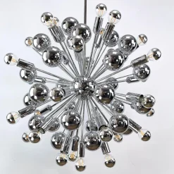 Best Pamono Chrome Sputnik Ceiling Lamp attributed to Cosack, 1970s