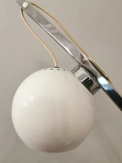 Hot Pamono Chromed & Enamelled Metal Floor Lamp, Italy, 1970s