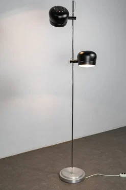 Outlet Pamono Chromed and Enamelled Steel Floor Lamp from Lumi, Italy, 1960s