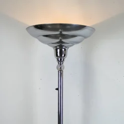 Clearance Pamono Chromed French Art Deco Floor Lamp