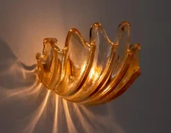 Best Pamono Clamshell Sconces by Barovier E Toso, Set of 2