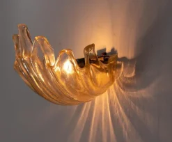 Best Pamono Clamshell Sconces by Barovier E Toso, Set of 2