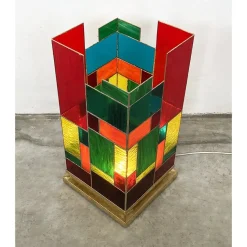 Discount Pamono Colored Glass Lamp, 1980s