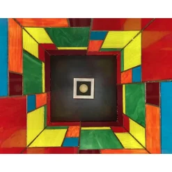 Discount Pamono Colored Glass Lamp, 1980s